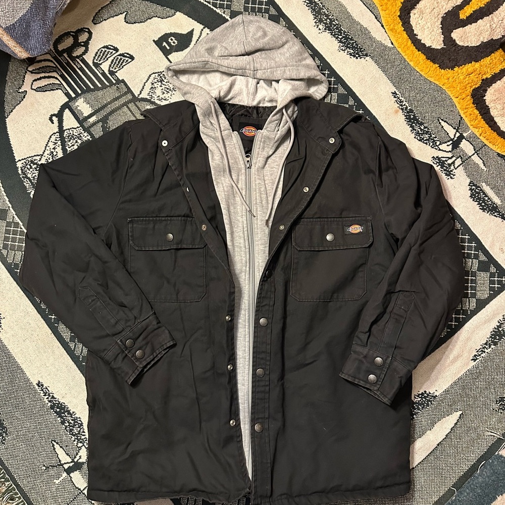 Dickies Black Military Field Jacket with Adjustable Cuffs